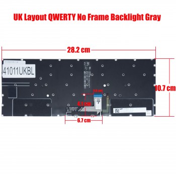 Laptop Keyboard for Lenovo Yoga C930-13IKB 81C4 81EQ 81C4000DUS 81C4000EUS 81C4000HUS 81C4004WUS 81C4006XUS 81EQCTO1WW PD4VB PD4VB-IT UK No Frame Backlight Gray ( SKU.41011UKBL )