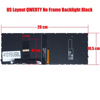 Laptop Keyboard for HP ProBook 440 G8 365G2UC 4T3K7PA 445 G8 428B9US 97X98U8R AEX8QU00010 AEX8QU02010 M05027-001 M23769-001 M23770-001 M23771-001 US No Frame Backlight Black ( SKU.41015USBL )