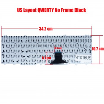 Laptop Keyboard for Dell Latitude 5500 5501 5510 5511 Precision 3540 3541 3550 3551 DJXM0 0DJXM0 PK132FA1A00 NSK-EXAUC 01 Single Point US No Frame Βlack ( SKU.41016US )