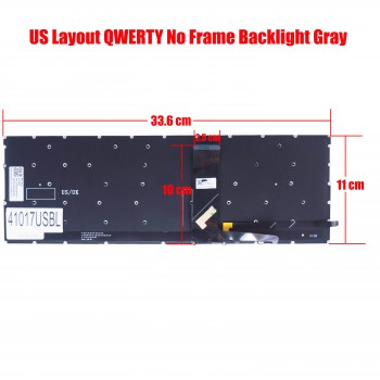 Laptop Keyboard for Lenovo Yoga C940-15 C940-15IRH 81TE C740-15IML 81TD S740-15IRH 81NY 81NX 81NW 9-15IMH5 82DE SN20770566 SN20P24117 US No Frame Backlight Gray ( SKU.41017USBL )