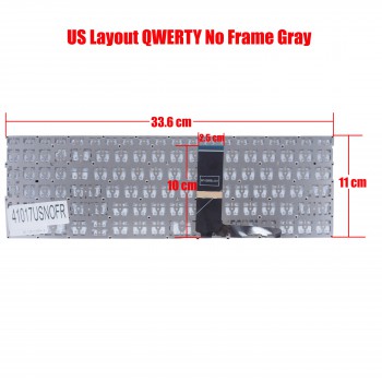 Laptop Keyboard for Lenovo Yoga C940-15 C940-15IRH 81TE C740-15IML 81TD S740-15IRH 81NY 81NX 81NW 9-15IMH5 82DE SN20770566 SN20P24117 US No Frame Gray ( SKU.41017USNOFR )