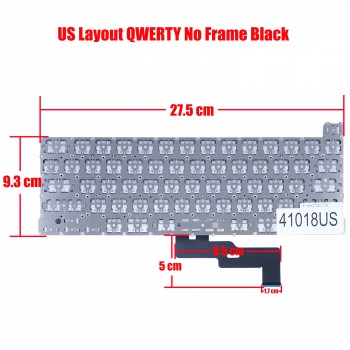Laptop Keyboard for Apple MacBook Pro Retina 13 M1 A2338 MYDA2LL/A MYD82LL/A MYDC2LL/A MYD92LL/A EMC 3578 2020 Year US No Frame Black ( SKU.41018US )