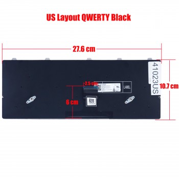 Laptop Keyboard for Dell Chromebook 11 5190 3100 3110 3400 0D2DT 00D2DT 3G0H0 03G0H0 2XD6T 02XD6T PK132FG2A00 DLM17J23US-442/698 with power button key US Black ( SKU.41023US )