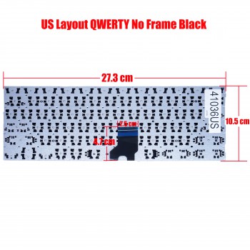Laptop Keyboard for Asus Chromebook 11 C213 C213S C213SA C213NA C213NA-1A C213SA-YS02 13NX01C1AP0401 90NX01C1-R31US0 90NX01C1-R31TW0 US No Frame Black ( SKU.41036US )