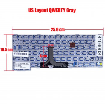 Laptop Keyboard for Fujitsu LifeBook B8260 B8250 B8230 B8210 B6230 B6220 K052533J1 CP292180-01 CP341510-01 CP341510 CP341510-XX US No Frame Light Gray ( SKU.41040US )