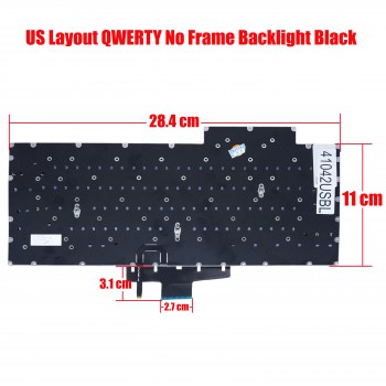 Laptop Keyboard for Asus ROG Zephyrus M16 GU603ZW GU603ZX GU603ZM G15 GA503QC GA503QM GA503QR GA503Q 0KNR0-281KUS00 0KNR0-2615US00 US No Frame Backlight Black ( SKU.41042USBL )