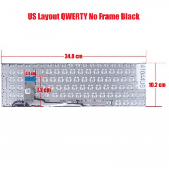 Laptop Keyboard for Asus Vivobook 17 X1702 X1702Z X1702ZA X1703 X1703ZA 90NB0WN1-R31US0 US No Frame Black ( SKU.41044US )