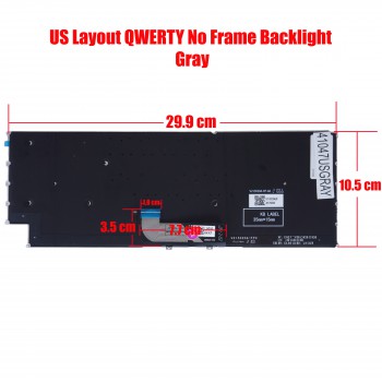 Laptop Keyboard for Lenovo Yoga 9 14IAP7 82LU 9 14IRP8 83B1 9i 14IAP7 2-in-1 V213020AS1-US 5CB1K62507 5CB1K62488 5CB1K62505 US No Frame Backlight Gray ( SKU.41047USGRAY )