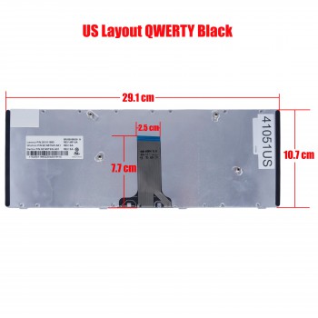 Laptop Keyboard for Lenovo IdeaPad V370 V370A V370G V370-335G 25-011980 25011980 25-011632 25011632 9Z.N5TSW.A01 NSK-B6ASW US Black Gray Frame ( SKU.41051US )