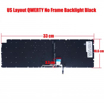 Laptop Keyboard for Samsung Galaxy Book NP750XDA NP755XDA 750XDA 755XDA KD6DE V2054KFAK1 HQ21015897000 V2054KDKIJX HF-B2 US No Frame Backlight Black ( SKU.41057USBL )