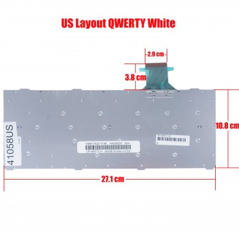 Laptop Keyboard for Fujitsu Lifebook s6010 s6110 s6120 s6130 N860-7623-T198 CP149573-01 X2140877 CP149575-01 US White ( SKU.41058US )