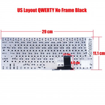 Laptop Keyboard for Asus Pro B Advanced B400 B400A B400V BU400 BU400A BU400VC BU401 0KN0-NC2US22 0KNB0-D101US00 0KN0-NC2PO 13N0-NCA0311 US No Frame Black ( SKU.41069US )