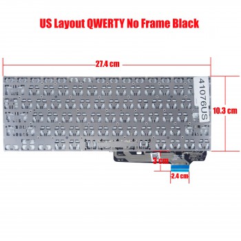 Laptop Keyboard for Asus VivoBook 13 Slate OLED T3300 T3300K T3300KA T3300KAL 0KNB1-4020US00 0KNB1-4091US00 US No Frame Black ( SKU.41076US )