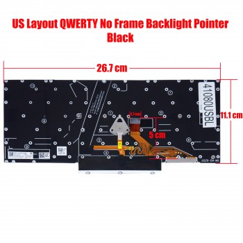 Laptop Keyboard for Lenovo ThinkPad X1 Nano Gen 2 Type 21E8 21E9 5M11H41922 5M11H41854 5M11H41916 5M11H41848 SN21E21065 US No Frame Backlight Pointer Black ( SKU.41080USBL )