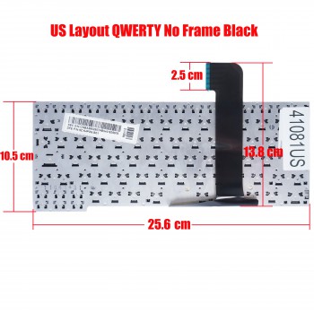 Laptop Keyboard for Samsung X123 X125 X128 NP-X128 X130 X180 X220 X280 9Z.N4PSN.B01 NSK-M6BSN 1A BA59-02808G CBBA5902746 US No Frame Black ( SKU.41081US )