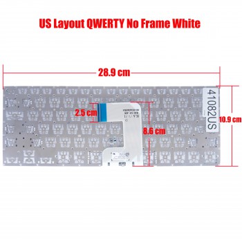 Laptop Keyboard for Asus VivoBook E406 E406M E406S L406 L406M L406S L406N E406SAS E406SA3160 90NB0HK1-R31PO0 90NB0HK2-R32LA0 US No Frame White ( SKU.41082US )