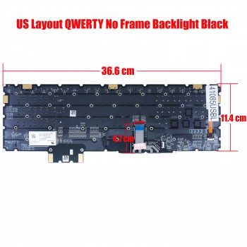 Laptop Keyboard for Acer Predator Helios PH717-71 PH717-72 N17Q11 PH717-71-7091 NSK-RPDBQ 1D EG05P_P11B3L AEZGER00020 6B.Q4ZN7.031 US No Frame Backlight Black ( SKU.41085USBL )
