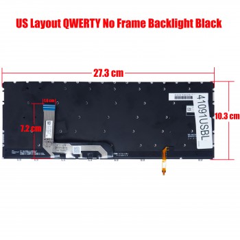 Laptop Keyboard for Asus Expertbook B3 Flip B3402 B3402FEA B3402F B3402FBA B3402FBA-GR53C1X 9Z.NJYBN.701 NSK-UA47BN_US 9Z.NJYBN.40G US No Frame Backlight Black ( SKU.41091USBL )