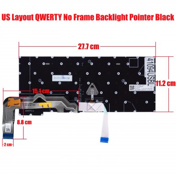 Laptop Keyboard for Lenovo Thinkpad T14s Gen 3 E14 R14 Gen5 T14p Gen1 SN21D68484 PK132AS2B00 5M11H88947 5M11H88946 5M11H88945 5M11H88944 US No Frame Backlight Pointer Black ( SKU.41094USBL )