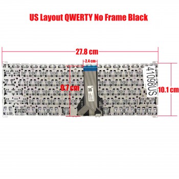 Laptop Keyboard for Xiaomi Redmi Book 14 XMA1901 XMA1901-AN XMA1901-AA XMA1901-AG XMA1901-DA XMA1901-GG MK10000061538 MIM18M1 MIM18M13US-442 US No Frame Black ( SKU.41098US )