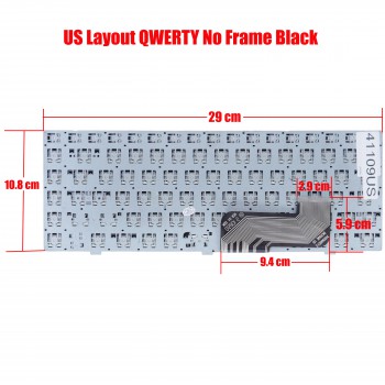 Laptop Keyboard for UMAX VisionBook 13Wa Ultra UMM23013U PRIDE-K3789 DK290E 342900012 AXIOO MyBook 14E Walton Prelude A9400 US No Frame Black ( SKU.41109US )