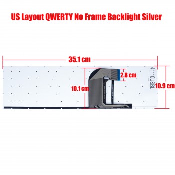 Laptop Keyboard for IRU Z15X C15X C15S Q15A Z15F Q15S Q15A Z15F Q15A Q15F Q15S XS3501032 PRIDE-K4532 F0006-032 MB3501032 XK-HS287 US No Frame Backlight Silver ( SKU.41110USBL )