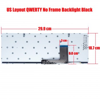 Laptop Keyboard for Chuwi CoreBook X14 CWI529 MB30019002 XK-HS320 X390E CH1401 F0170-002 US No Frame Backlight Black ( SKU.41111USBL )