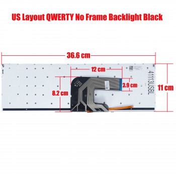 Laptop Keyboard for Ultrabook Teclast F15S 15.6' Teclast F15 Plus MB3661003 YXT-NB93-94 MB3661001 G154GPJ41 PRIDE-K3908 X317A US No Frame Backlight Black ( SKU.41113USBL )