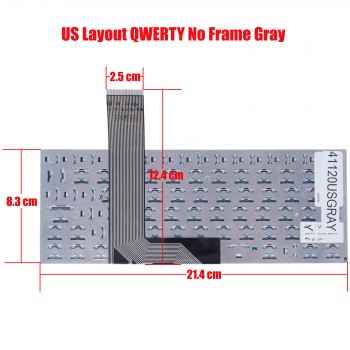 Laptop Keyboard for LOGIQ GE Healthcare Ultrasound D0K-V6227 DOK-V6227H TX-00-US 5442979-S LOGIQ F8 F6 Book XP PRO N200 US Gray ( SKU.41120USGRAY )