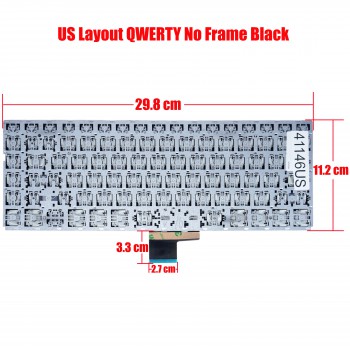 Laptop Keyboard for Tsinghua Tongfang 14-5BB4U D276US-A10 D0K-6502A GN1-140M2 DOK-V6502A DOK-6502A US No Frame Black ( SKU.41146US )