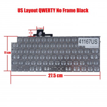 Laptop Keyboard for Apple MacBook Air 15" M2 A2941 2023 M3 A3114 2024 US No Frame Black ( SKU.41167US )