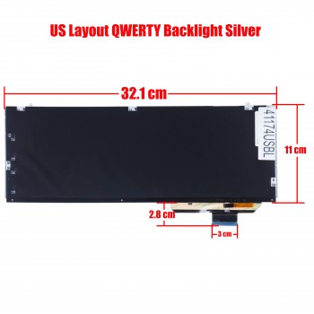Laptop Keyboard for PRIDE-K3791 MB3191002 PRIDE-K3677 MB3191001 MIR-PR044-US-S-1 US Backlight Silver ( SKU.41174USBL )