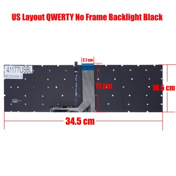 Laptop Keyboard for MSI Stealth Pro GS63 GS63VR 6RF 7RF Raider GE63 GE63VR GE73 GE73VR 6RF16H22 6RFAC16H22 MS-16K2 US No Frame RGB Backlight Βlack ( SKU.41177USBL )