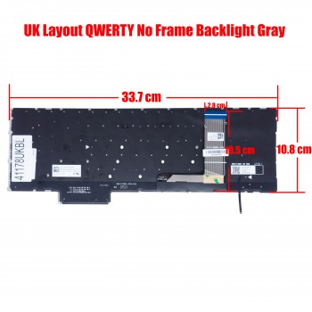 Laptop Keyboard for Lenovo LOQ 15IRH8 82XV 15APH8 82XT 16IRH8 82XW 16APH8 82XU IdeaPad Gaming 3-16ARH7 82SC UΚ No Frame Backlight Gray ( SKU.41178UKBL )