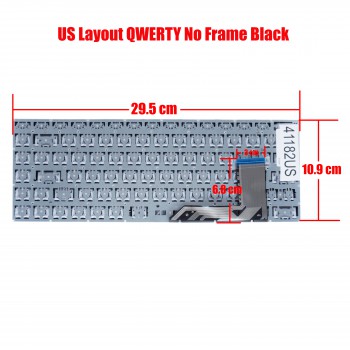 Laptop Keyboard for NP14G 6319C MIR-PR094-US-B-1 US No Frame Black ( SKU.41182US )