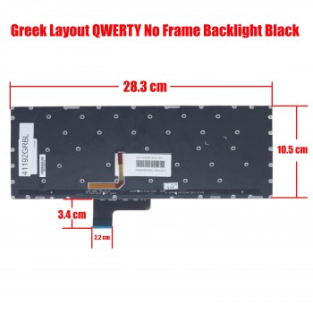 Greek Laptop Keyboard for Lenovo Yoga 2 13 Yoga 3 14 59427600 59433190 59433532 25215032 25215063 SN20G60046 SN20G60083 SN20G91264 SN20G91247 GR No Frame Backlight Black ( SKU.41192GRBL )