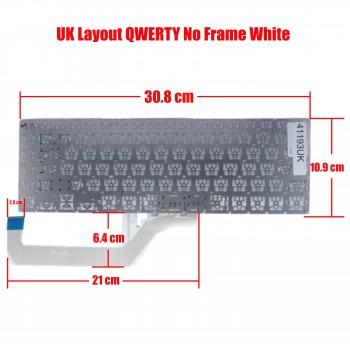 Laptop Keyboard for ASUS VivoBook 15 X505 X505B X505BA X505BP X505Z X505ZA F505 F505BA F505BP F505ZA UK No Frame White ( SKU.41193UK )