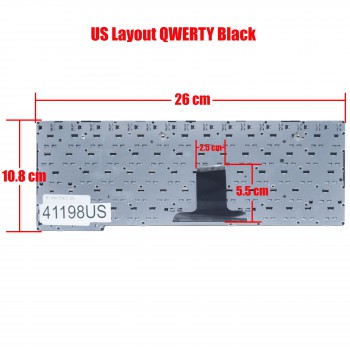 Laptop Keyboard for Lenovo IdeaPad S10-3 S10-3S S10-3T S100 M13 S205 U160 U165 S100 S110 25009926 MP-09J66GB-6861 AEFL2U00010 T1S-UKE US Black ( SKU.41198US )