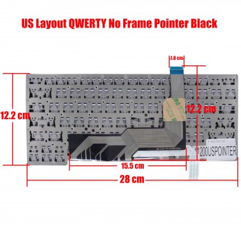 Laptop Keyboard for Lenovo Thinkpad S431 20AX 20BA S440 20AY S3 S3-S431 S3-S440 04X5862 04X5863 04X5792 04X5793 US No Frame Pointer Black ( SKU.41200USPOINTER )