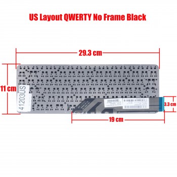 Laptop Keyboard for HP Pavilion 13-P100 13Z-P100 13-P110NR 13-P111NR 724728-001 732298-001 735645-001 90.41L07.L01 SG-62200-XUA US No Frame Black ( SKU.41203US )