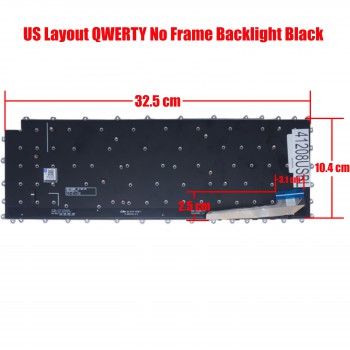 Laptop Keyboard for Samsung Galaxy Book Pro 360 2-in-1 15.6" NP950QDB-KB1US NP950QDB-KB2US BA59-04674A BA59-04675A 21F6B-US BA98-02809B US No Frame Backlight Black ( SKU.41208USBL )