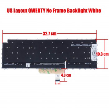 Laptop Keyboard for Samsung Galaxy Book Pro NP950 950XDB ‎NP950XDB NP950XDB-KS1BR KB1US KC5US Dual Fan US No Frame Backlight White ( SKU.41211USBLWHITE )