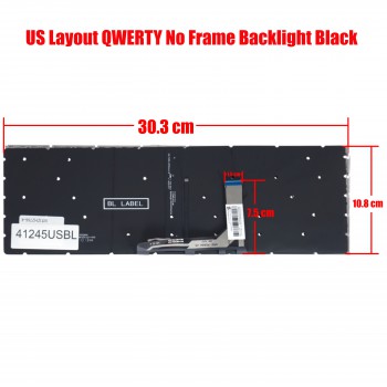 Laptop Keyboard for MSI Modern 14 A10RB Modern 14 A10M 14 A10RAS Stealth GF63 MS-14B3 S1N3EUS601D10 US No Frame Backlight Βlack ( SKU.41245USBL )