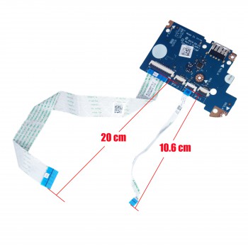 USB - Power Button Board for Laptop Dell Inspiron 5593 5594 Vostro 3500 3501 630RT 0630RT TMRPG FDI45 LS-G718P Y9F50 SD Card Reader IO Circuit Board with cable ( Ref.1-BRD175 )