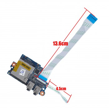 Card Reader Audio Jack Board for Laptop HP ProBook 4530s SQ582UP H1Z20US H1Z19US ProBook 4535s A0X89LA A1E73EA 646292-001 with cables ( SKU.1-BRD213 )