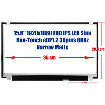 Laptop Screen 15.6" 1920X1080 35CM 30 Pin Bottom Right Connector Top and Bottom Brackets ( SKU.1-SCR0021 )