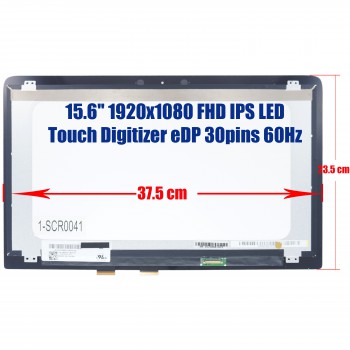 Laptop Monitor - Screen monitor for Lenovo Ideapad Y700-15 NV156FHM-N42 0RMJCY Touch Digitizer 15.6'' 1920x1080 FHD IPS LED eDP1.2 30pins 60Hz ( Ref.1-SCR0041 )