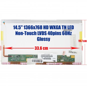 Laptop Monitor 14.5'' 1366x768 WXGA HD LED 40pin (L) Laptop Screen Monitor (Ref. 1-SCR0052)