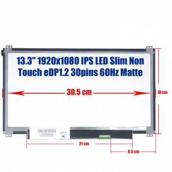 Laptop Monitor 13.3'' 1920x1080 FHD LED IPS EDP 30pin Laptop Screen Monitor (Ref.-1-SCR0059)