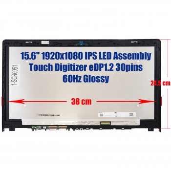 Laptop LCD SCREEN Lenovo Ideapad 500-15IBD 80N6 N156HCA-EAB REV C3 Assembly Touch Digitizer 15.6